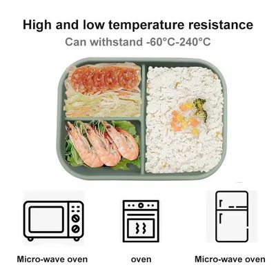 418g Leakproof Kids School Silicone Lunch Box with Lid Eco Friendly and Easy to Clean