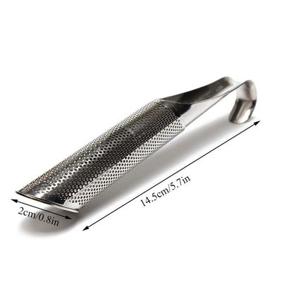 Stainless Steel Long-Handle Spice Strainer Mesh Pipe Tea Infuser for Kitchen Supplies