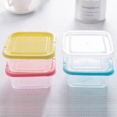 Space-saving Mini Plastic Food Storage Containers for Refrigerator and Microwave