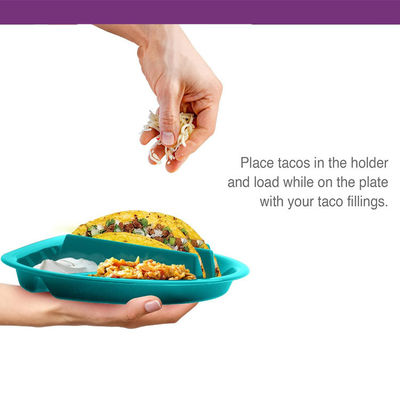 Sustainable Dishwasher Safe BPA Free Microwave Taco Plastic Plates for Back to School