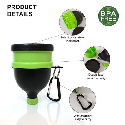 Food 4 OZ/120Ml Protein Powder Funnel with Keychain Portable and Convenient Dispenser