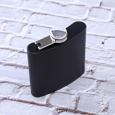 304 Stainless Steel Hip Flask Set for Alcohol Matte Black Capacity 1oz 2oz 3oz 4oz 5oz