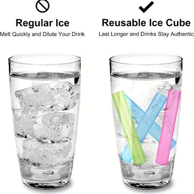35g Customized Color Reusable Ice Cube Sticks for Freezable Water Bottle Cooling Rods