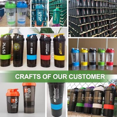 Leak Proof 16oz Fitness GYM Sports Protein Mixes Shaker Bottle with Two Extra Compartments