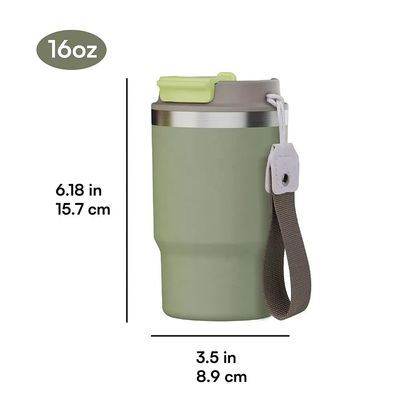 Stainless Steel 16oz Tumbler with Vacuum Insulated Coffee Cup BPA-free Lid Customized