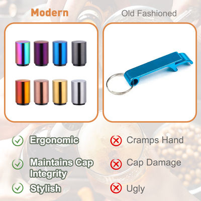 Custom Prints Stainless Steel Automatic Beer Opener with No Cap Damage and Material