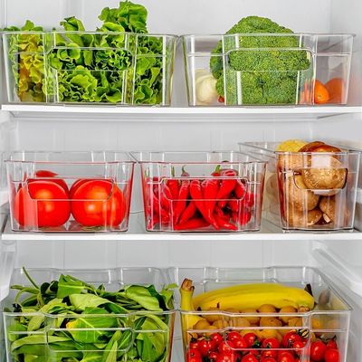 Food Storage Package Square Plastic Kitchen Container for Fridge Drawer Organizer