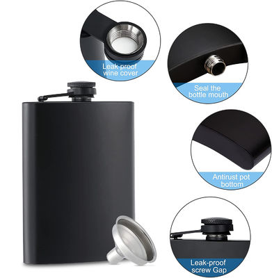 Portable Stainless Steel Camping Hip Flask Leakproof Whiskey Gift Set for Outdoor Fun
