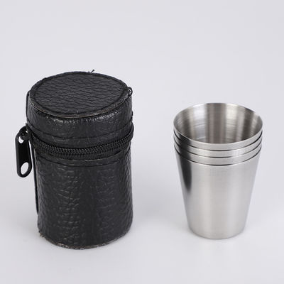 Portable Stainless Steel Camping Hip Flask Leakproof Whiskey Gift Set for Outdoor Fun