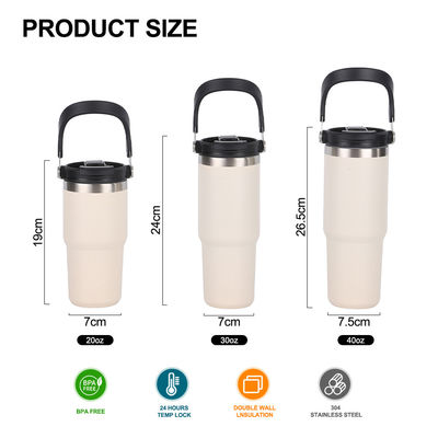 20oz 304 Stainless Steel Portable Car Cup and Travel-friendly with Vacuum Insulation