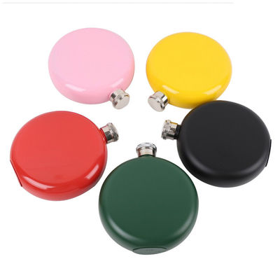 5oz Round Stainless Steel Hip Flask Giveaways Perfected with Round Shape