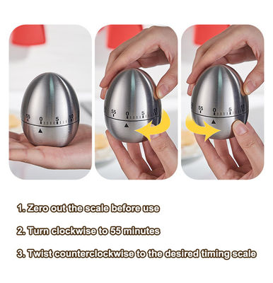 Stocked Kitchen Cooking Timers with 60 Minutes Egg Timer and Mechanical Rotating Alarm