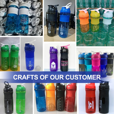 Stainless Steel Ball Portable BPA Free Gym Plastic Protein Shaker Bottle for Sports