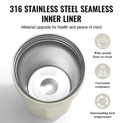 Stainless Steel Modern Car Coffee Cup with Vacuum Insulation Perfect on the Go