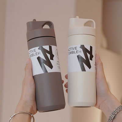 304 Stainless Steel Japandi Design Style 550ml Double Wall Vacuum Flask With Handle