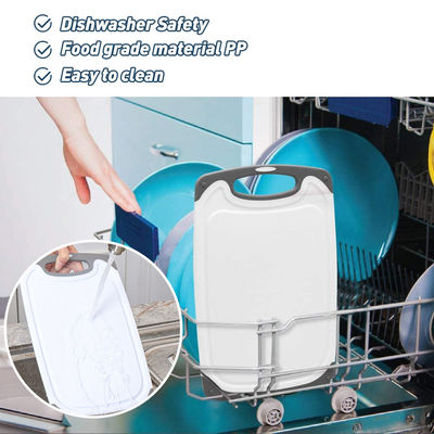 3 Sizes PP Plastic Cutting Board Set with Wear-resistant Material and Non-Slip Surface