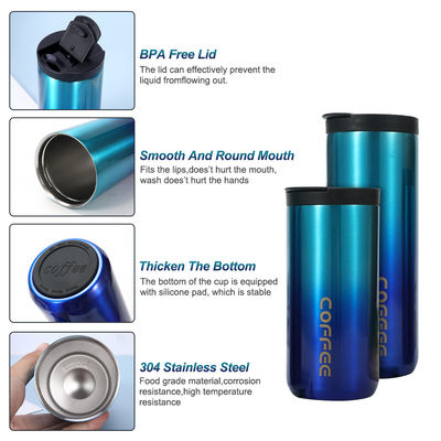 Business Gifts 550ml Stainless Steel Vacuum Insulation Travel Mug with Leak-proof Lid