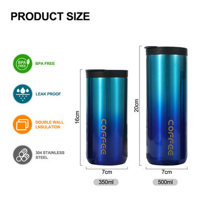 Business Gifts 550ml Stainless Steel Vacuum Insulation Travel Mug with Leak-proof Lid