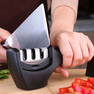 Stainless Steel 3-Stage Knife Sharpener for Professional Blade Repair and Restoration