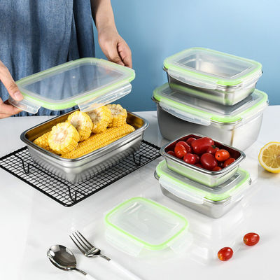 Non-Toxic 304 Stainless Steel Lunch Box Resistant to Food Acids Odorless and Tasteless