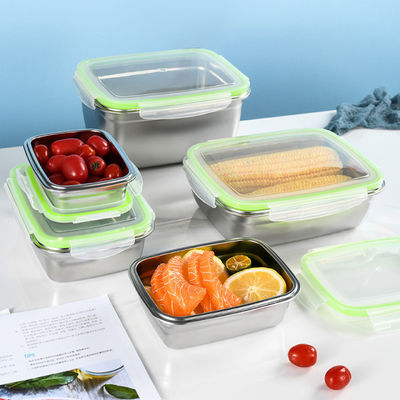 Non-Toxic 304 Stainless Steel Lunch Box Resistant to Food Acids Odorless and Tasteless