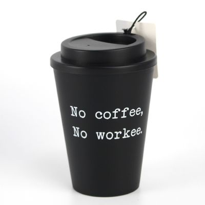 12oz 350ml PP Silicone Cover Bamboo Fiber Reusable Coffee Mug with Lid An Ideal Giveaway Item