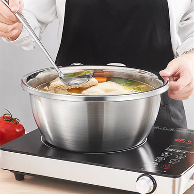 Customized Logo Versatile Kitchen Strainer 304 Stainless Steel Microporous Colander Rice Washing Bowl Set 550g