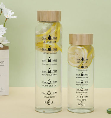 TOUR Outdoor Activity Glass Tumbler Cups with 700ML / 1000ML Capacity and Time Scale