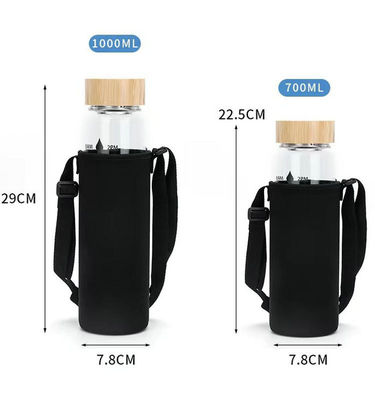 TOUR Outdoor Activity Glass Tumbler Cups with 700ML / 1000ML Capacity and Time Scale