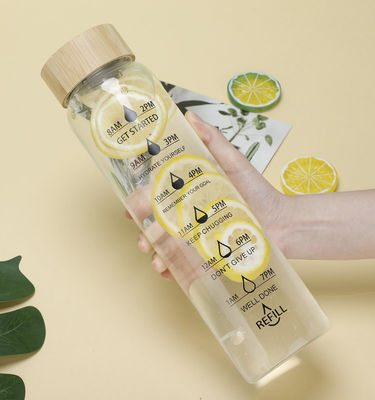 TOUR Outdoor Activity Glass Tumbler Cups with 700ML / 1000ML Capacity and Time Scale