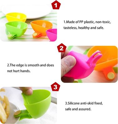 10g Vinegar Tomato Dip Clips Seasoning Dish Plastic Dip Clip Bowl For Plate Holder