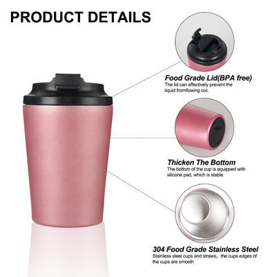 12oz Travel Reusable Coffee Cup Mug Insulated Thermal Stainless Steel Tumbler Higher