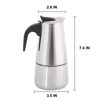Coffee Tea Tools 6 Cup Stainless Steel Moka Pot Espresso Coffee Maker by Bialetti