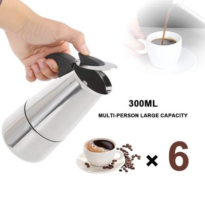 Coffee Tea Tools 6 Cup Stainless Steel Moka Pot Espresso Coffee Maker by Bialetti