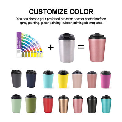 12oz Travel Reusable Coffee Cup Mug Insulated Thermal Stainless Steel Tumbler Higher