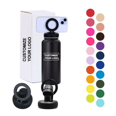 Equipped Anti-corrosion Coating Stainless Steel and Plastic Magnetic Gym Water Bottle