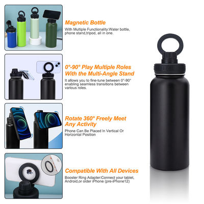 Equipped Anti-corrosion Coating Stainless Steel and Plastic Magnetic Gym Water Bottle