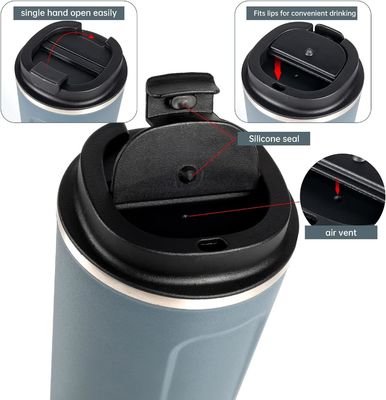 Stainless Steel Travel Mug 510ml Insulated Coffee Spill Vacuum Tumbler for Giveaways