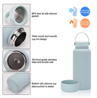 CLASSIC design 32oz wide mouth double wall stainless steel water bottle for eco friendly