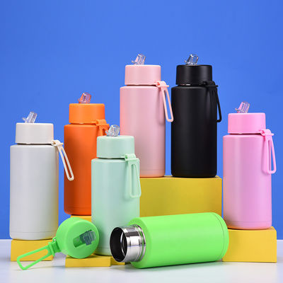 304 Stainless Steel Eco-Friendly 32oz Double Wall Insulated Water Bottle with Straw