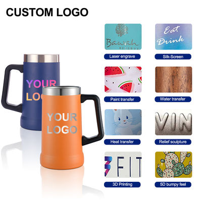 350g Double Wall Vacuum Insulation Stainless Steel Beer Mug 16oz 24oz Drinkware Type MUGS