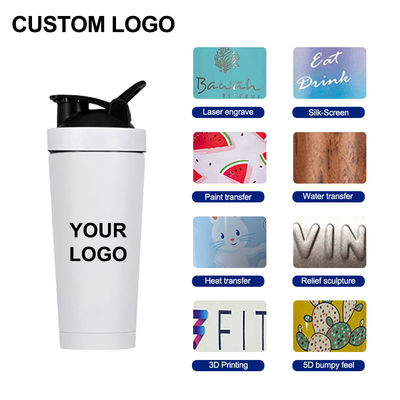 739ml / 500ml Capacity Custom Color Stainless Steel Protein Shaker Bottle for Gym