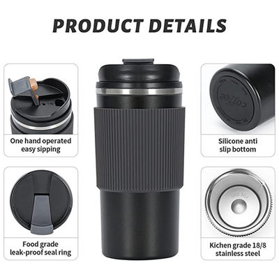Contemporary Design Custom BPA-free Grip Car Double Wall 450ML Stainless Steel Cups