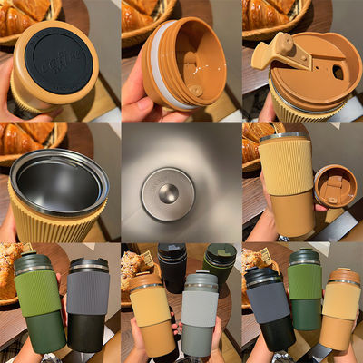 Contemporary Design Custom BPA-free Grip Car Double Wall 450ML Stainless Steel Cups