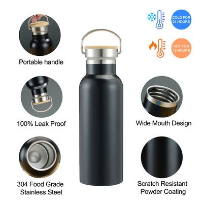 500ml/750ml Vacuum Insulated Drink Flasks with Sustainable Double Wall Stainless Steel
