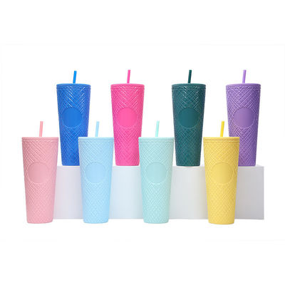 Enjoy Your Favorite Beverages on the Go with this 24oz/710ml Tumbler Cup BPA Free Straw Lid