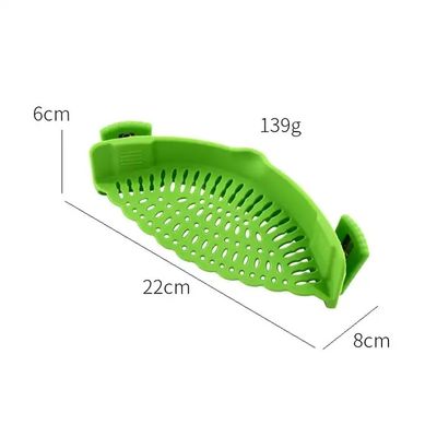 Adjustable Snap N Strain Pot Strainer and Pasta Strainer Flexible Silicone Material