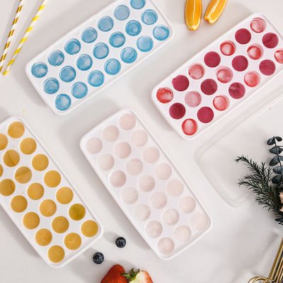 Stackable Ice Trays with Removable Spill Resistant Lid BPA Free and Silicone Material