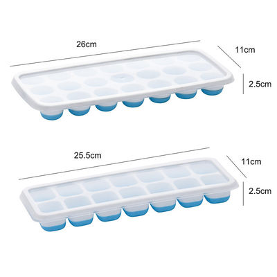 Stackable Ice Trays with Removable Spill Resistant Lid BPA Free and Silicone Material