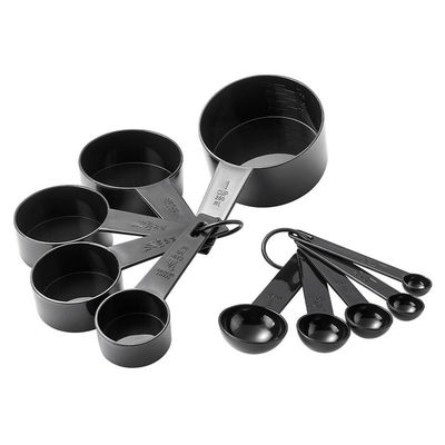 MEASURING TOOLS Professional Plastic Measuring Cups with Coffee Spoon Set of 5 100g
